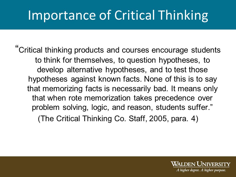 what is critical thinking